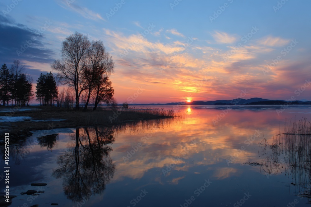 Obraz premium When Sunsets Come Later in Springtime