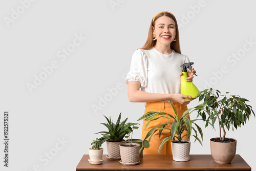 Beautiful young woman with ...