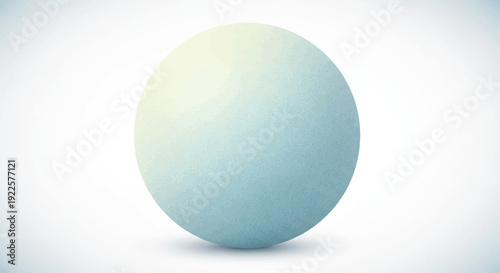 A simple light blue sphere with a subtle gradient and soft shadow on a white background, creating a minimalist aesthetic.