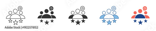Diverse set of vector icons symbolizing successful team collaboration, leadership recognition, and goal achievement, perfect for business and human resources projects
