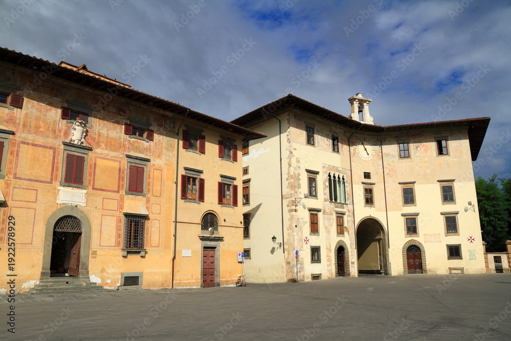 Fototapeta premium The historic medieval center of the Italian town of Pisa, Italy