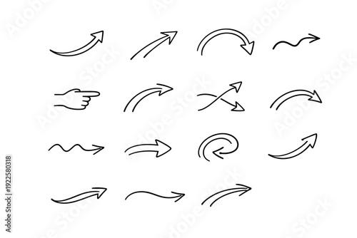 Loose generation simple curve intuitive vector arc cue icon guiding organic navigation
