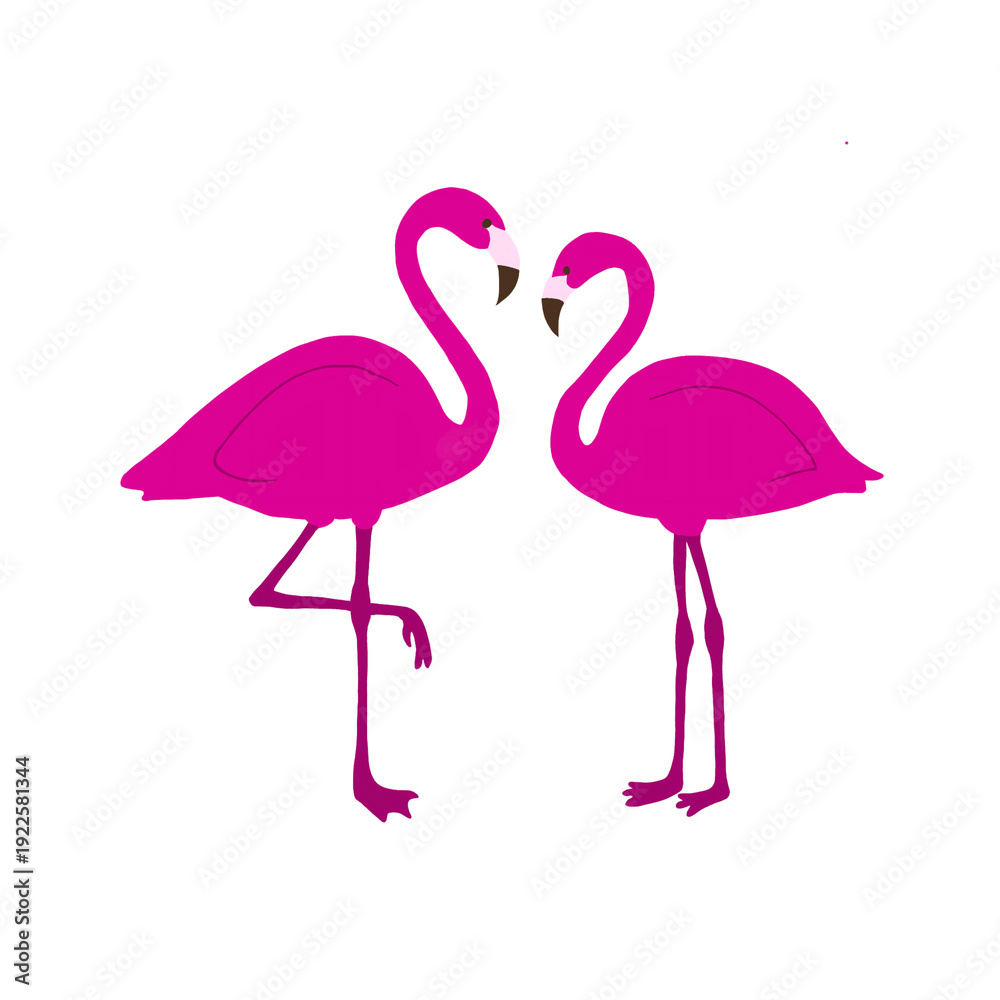 Obraz premium pink flamingo vector