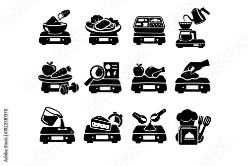 Icon image simple generation vector baking measuring context cooking usage workflow scale