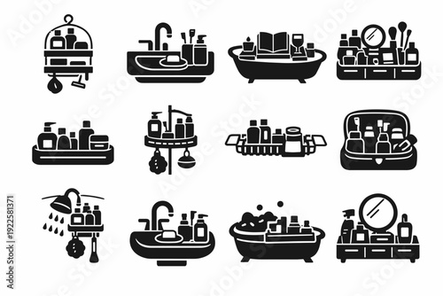 Usage holder personal vector image simple symbols rack product context generation organizer