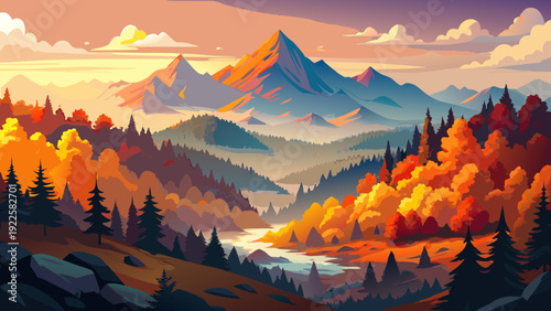 sunrise in the mountains