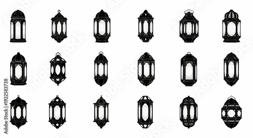 Collection of Various Lantern Silhouettes.