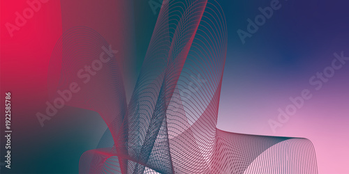 Dark noisy textured background with vibrant red, Pink, DeepPink and DarkSlateGray abstract glowing gradient waves with soft blur effect for modern header poster and banner cover design
