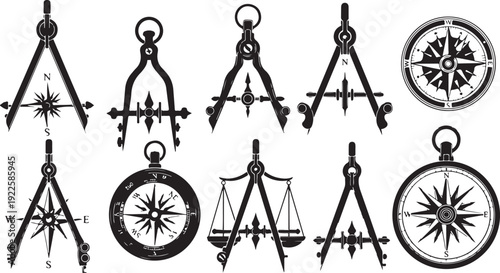 Navigation tools and compasses for exploration and orientation purposes
