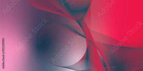 Dark noisy textured background with vibrant red, Pink, DeepPink and DarkSlateGray abstract glowing gradient waves with soft blur effect for modern header poster and banner cover design