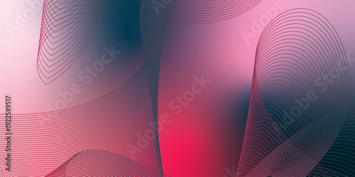 Dark noisy textured background with vibrant red, Pink, DeepPink and DarkSlateGray abstract glowing gradient waves with soft blur effect for modern header poster and banner cover design