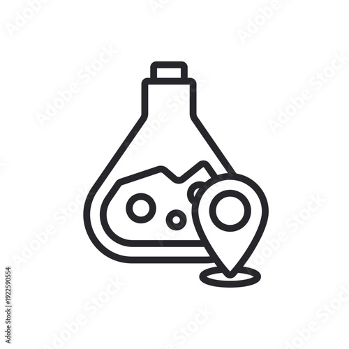 position icons outline and Flat Style,transparent background