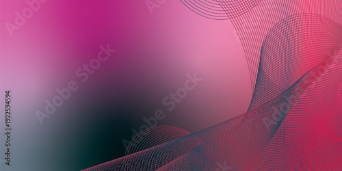 Dark noisy textured background with vibrant red, Pink, DeepPink and DarkSlateGray abstract glowing gradient waves with soft blur effect for modern header poster and banner cover design