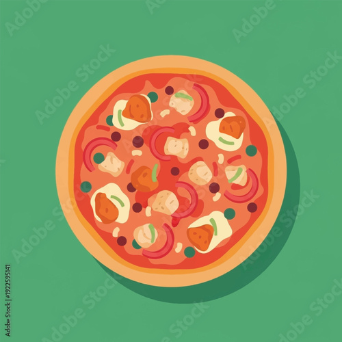 Delicious Italian Pizza with Toppings.