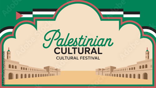 A vibrant cultural festival celebrating Palestinian heritage and traditions