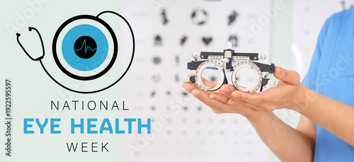 Female ophthalmologist with...
