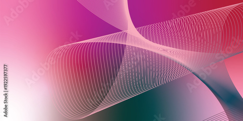 Dark noisy textured background with vibrant red, Pink, DeepPink and DarkSlateGray abstract glowing gradient waves with soft blur effect for modern header poster and banner cover design