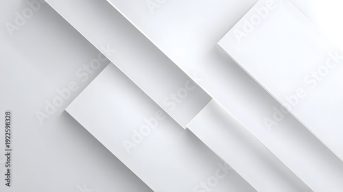 Wallpaper Mural Clean and modern abstract background featuring diagonally arranged white geometric shapes with soft shadows evoking a sense of depth and simplicity ideal for design Torontodigital.ca