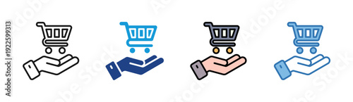 Cashback Offer icon set multiple style collection