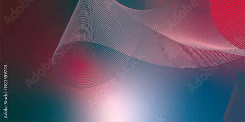 Dark noisy textured background with vibrant red, Pink, DeepPink and DarkSlateGray abstract glowing gradient waves with soft blur effect for modern header poster and banner cover design