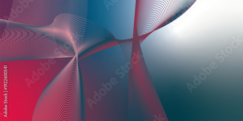 Dark noisy textured background with vibrant red, Pink, DeepPink and DarkSlateGray abstract glowing gradient waves with soft blur effect for modern header poster and banner cover design