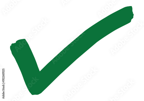 Green Check Mark PNG Isolated on Transparent Background – Hand Drawn Tick Icon
