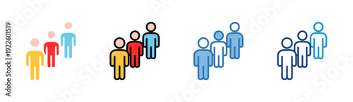 User Group icon set multiple style collection