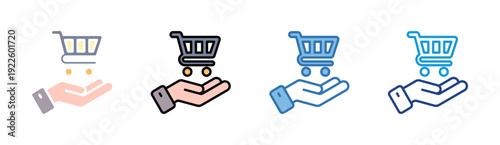 Cashback Offer icon set multiple style collection