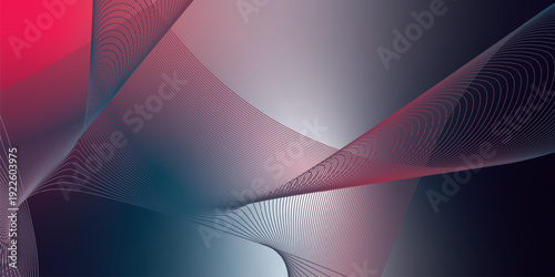 Dark noisy textured background with vibrant red, Pink, DeepPink and DarkSlateGray abstract glowing gradient waves with soft blur effect for modern header poster and banner cover design