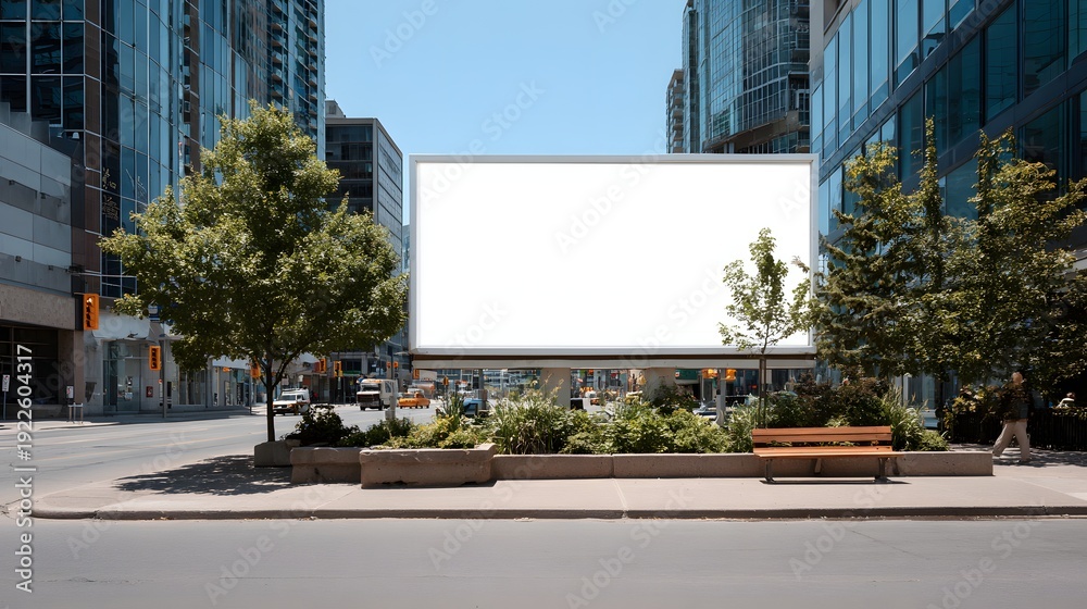 Obraz premium Environmental campaign billboard mockup city street clean design