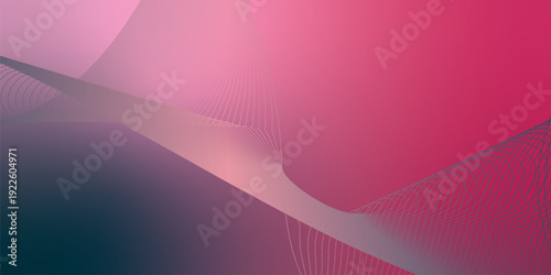 Dark noisy textured background with vibrant red, Pink, DeepPink and DarkSlateGray abstract glowing gradient waves with soft blur effect for modern header poster and banner cover design