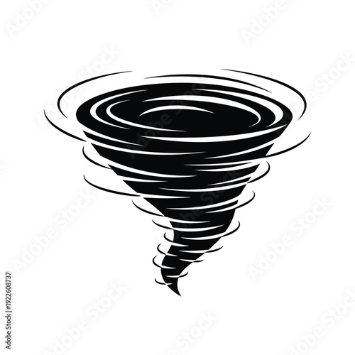 Vector illustration icon black tornado icon illustration