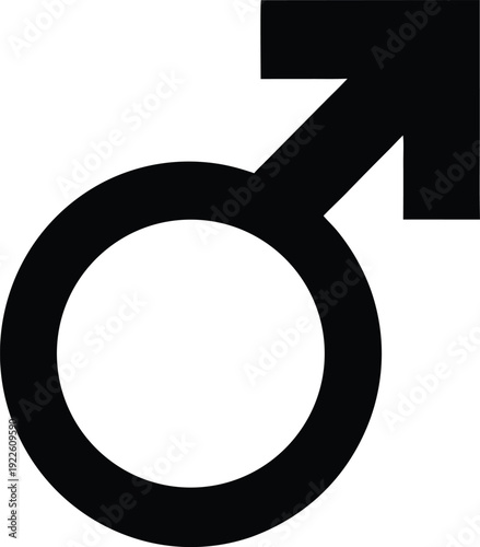 mars symbol silhouette vector illustration on transparent background