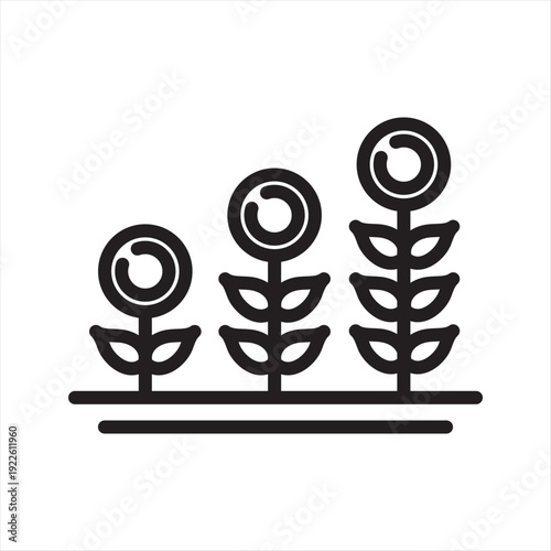 Yield Farming virtual economy simple line icon