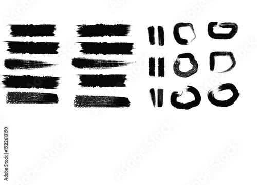 Brush stroke typography elements