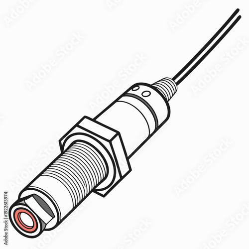 Photos Inductive Proximity Sensor Vector Illustration - Automated Systems