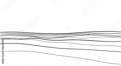 Minimalist Hand Drawn Rolling Hills Landscape Sketch
