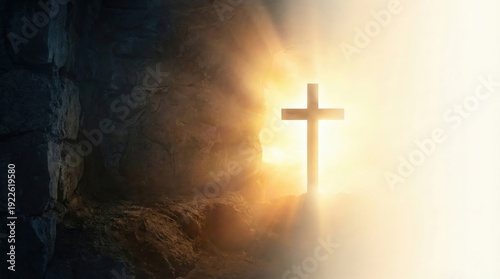 From Darkness to Resurrection Light | Easter Church Background
