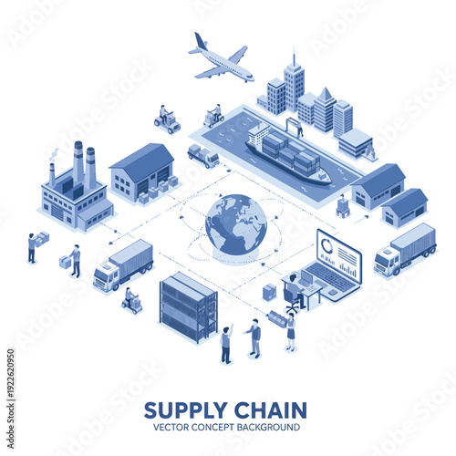 Abstract vector illustration of an isometric city map featuring a 3d urban cityscape design with business buildings, industrial factories, and apartment houses on a digital street plan