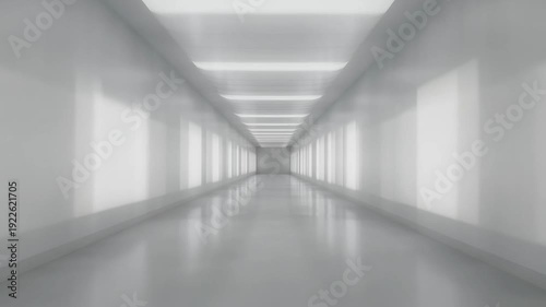 Wallpaper Mural Modern White Hallway Interior for Corporate Office, Business, or Futuristic Design Concepts Torontodigital.ca