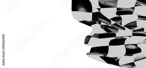 An abstract 3D rendered che...