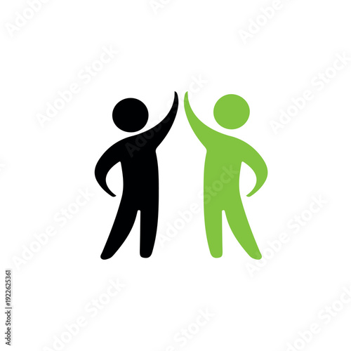Konstfotografi Business Partnership Icon – Team Support Vector