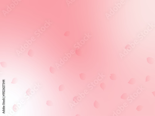 舞い散る桜の花びらとピンクのグラデーション背景：春の訪れを感じる和モダンで上品なテクスチャ素材