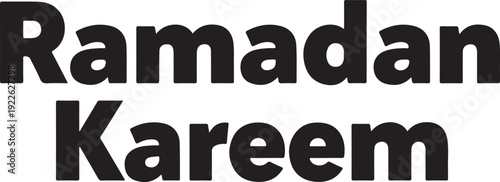 Ramadan kareem greeting in bold black text