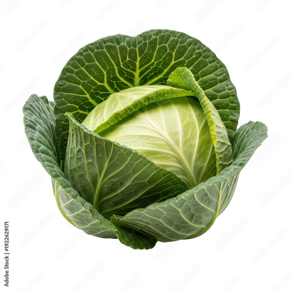 Obraz premium Fresh green cabbage head