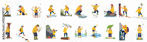 Children Exploring Nature: Young Adventurers Discovering Outdoor Wonders and Wildlife Activities in Educational Settings