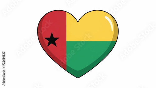 Heart shaped Ghana flag emblem symbolizing love for Ghana and national pride in travel.
