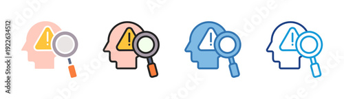 Risk Check icon set multiple style collection