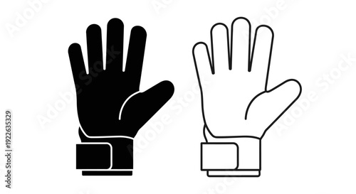 Winter gloves set, warm hand protection, cozy winter accessories, cold weather gear Vector