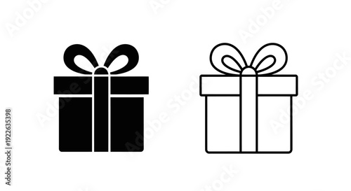 Two gift boxes with ribbons and bows vector illustration Vector